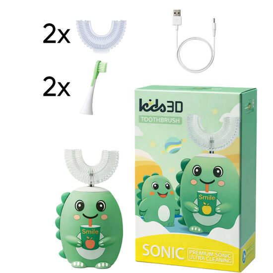 SmartBrush - Automātiskās zobu birstes komplekts BĒRNIEM (Zaļa)